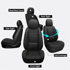 WENNFOUR Tacoma front headrest cover preserves style and resists wear.