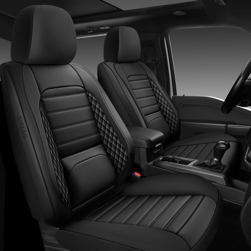 WENNFOUR Tacoma front leather seat cover protects upholstery with premium look.