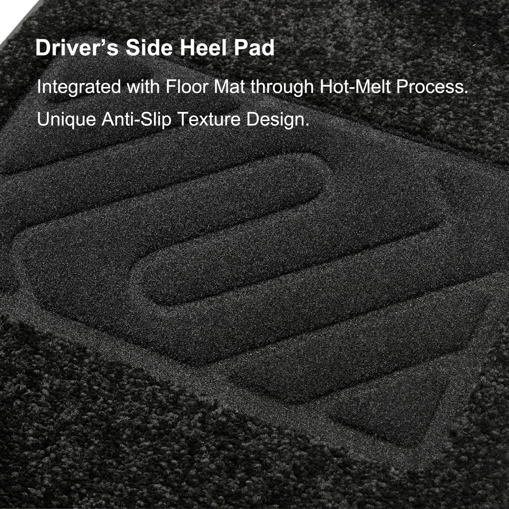 WENNEBIRD rear-left mat showing full-floor coverage for Model 3