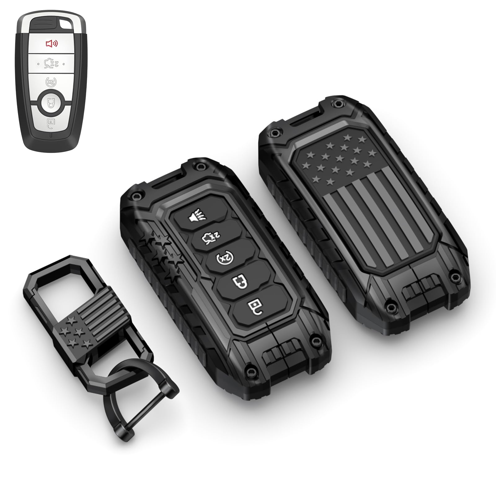 Wenwubin USA flag-inspired cover for key fob adds rugged style and grip