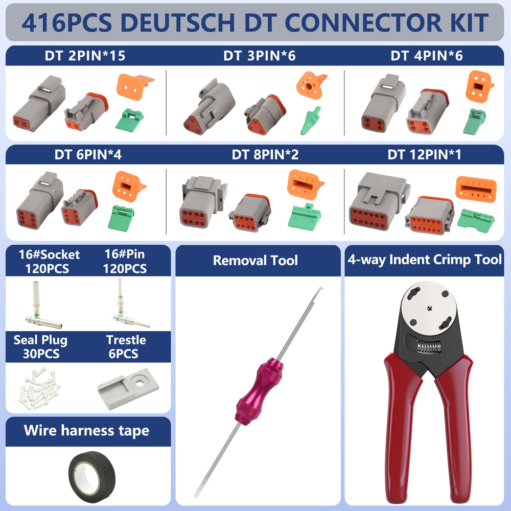 WENXJFF 2-pin DT connector close-up showing solid contacts