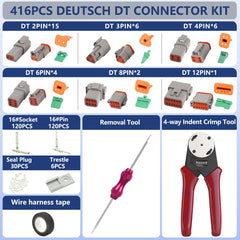 WENXJFF 2-pin DT connector close-up showing solid contacts