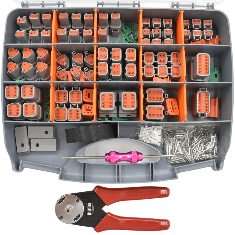 WENXJFF 416pcs DT kit overview with rugged waterproof housing and organized case