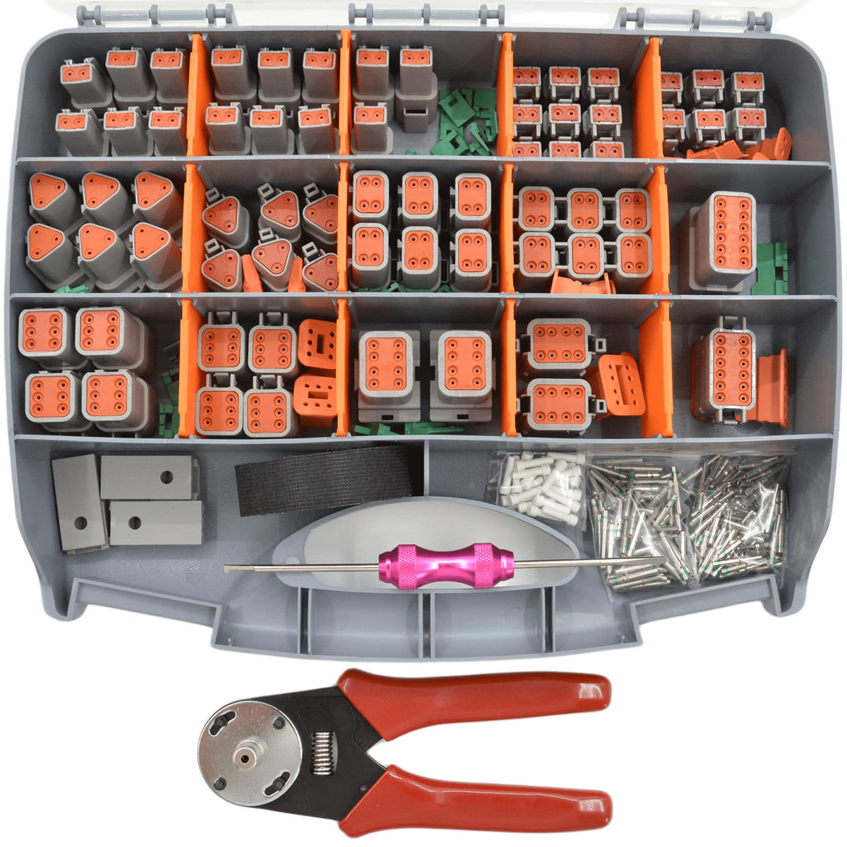 WENXJFF 416pcs DT kit overview with rugged waterproof housing and organized case