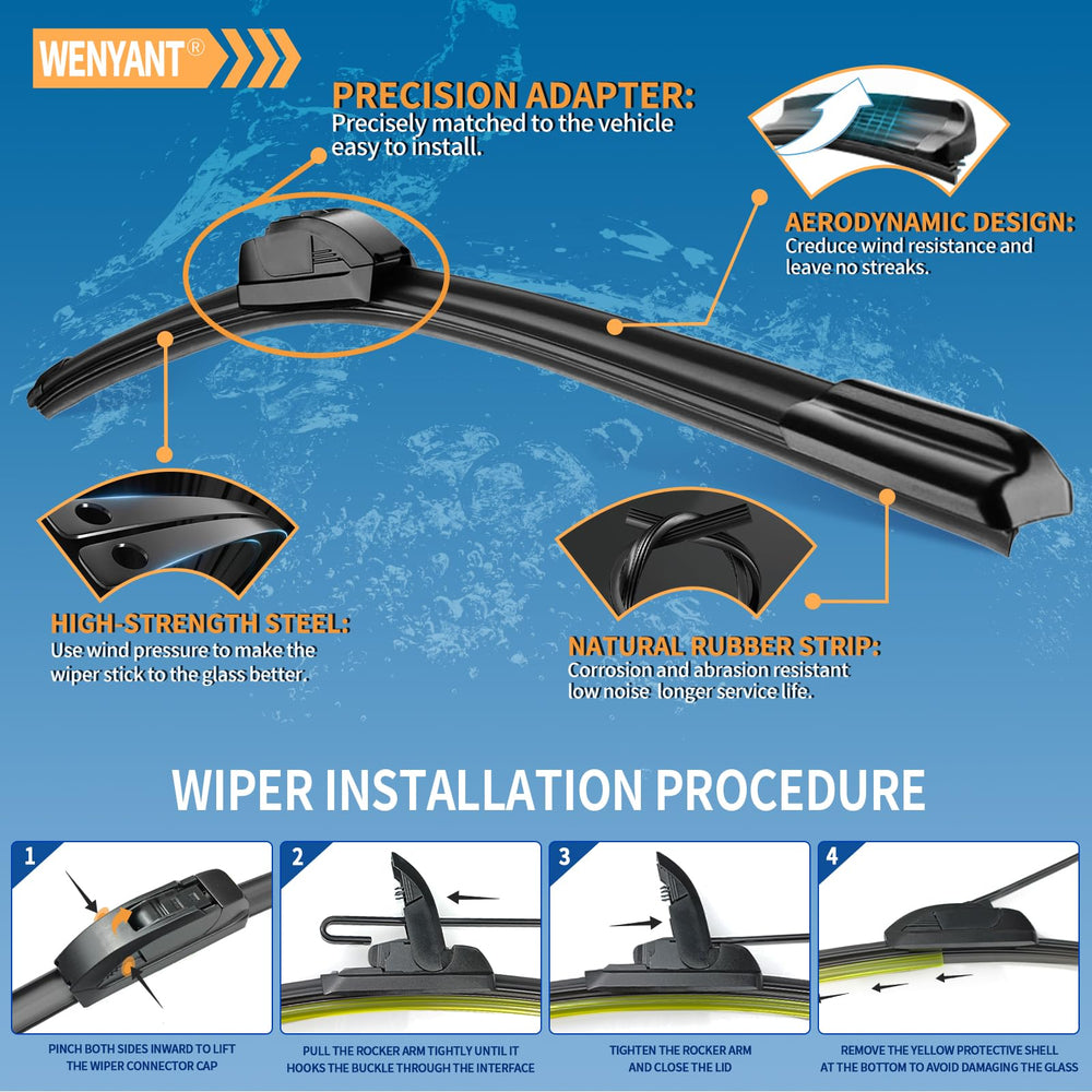 Wenyant 12-inch rear blade delivering rear window visibility
