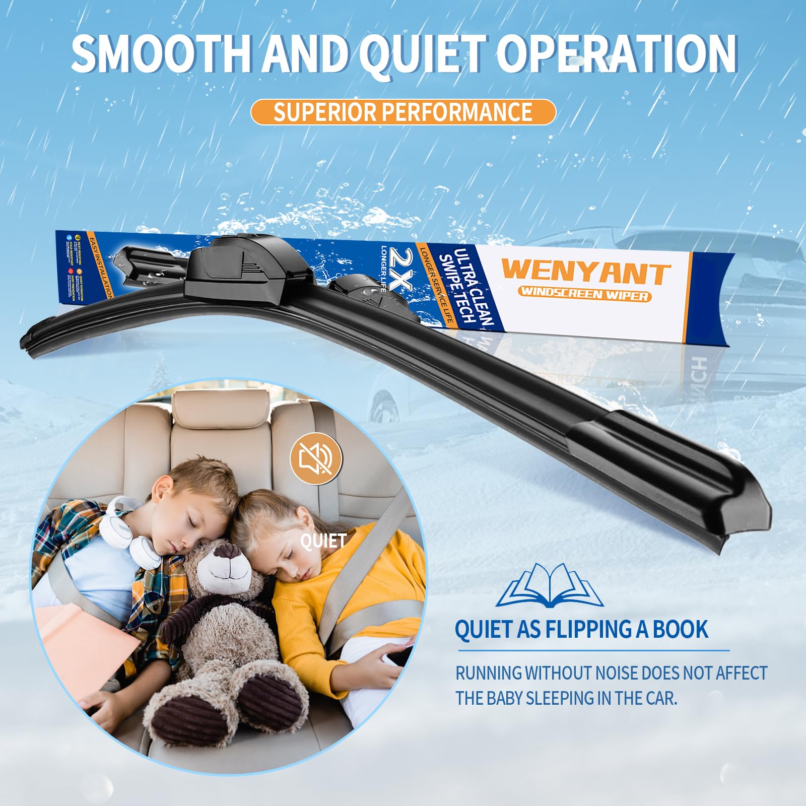 Wenyant wiper blades assembly for complete front and rear replacement