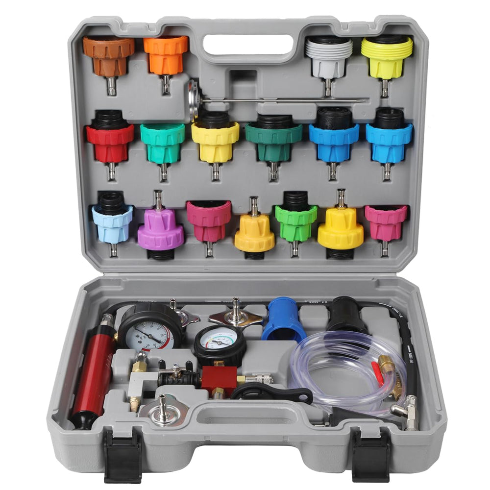 Wenzhon radiator pressure tester kit box keeps all parts organized for easy storage