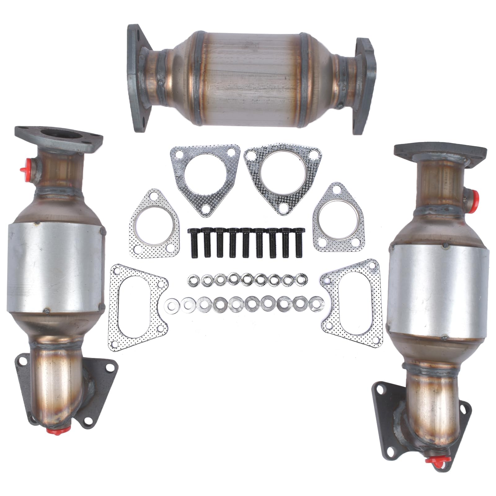 Weonefit catalytic converter set left view for Honda Pilot — improves fit and flow.