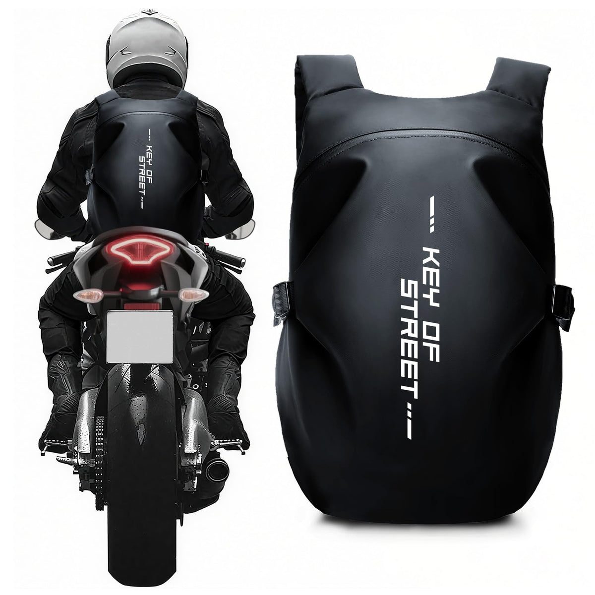 WEPLAN motorcycle-backpack helmet-storage keeps gear organized for quick ride-ready access.