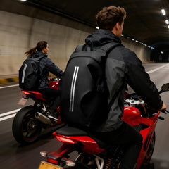 WEPLAN helmet backpack reflective strip for high-visibility night riding