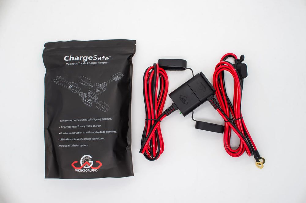 Werks Gruppe ChargeSafe magnetic connector close-up for easy quick-connect battery maintenance