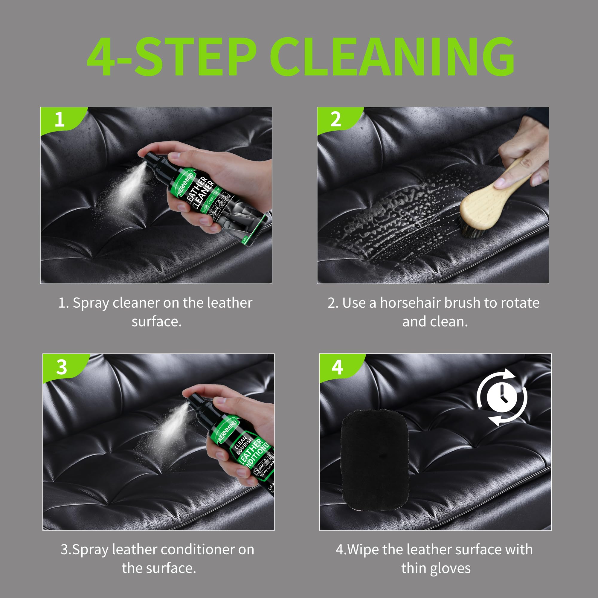 WERNMIND Microfiber Applicator ensures even application and a smooth finish.