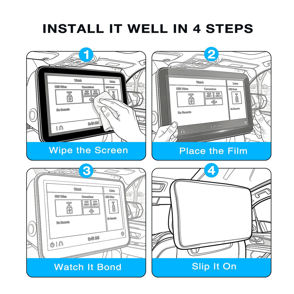 Wervorey road-trip ready protection for the rear entertainment system.