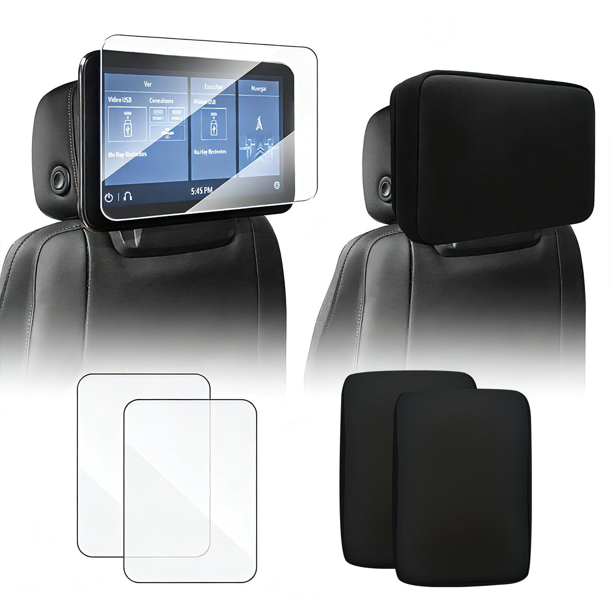 Wervorey neoprene cover over the 12.6 inch rear screen protects from daily bumps.