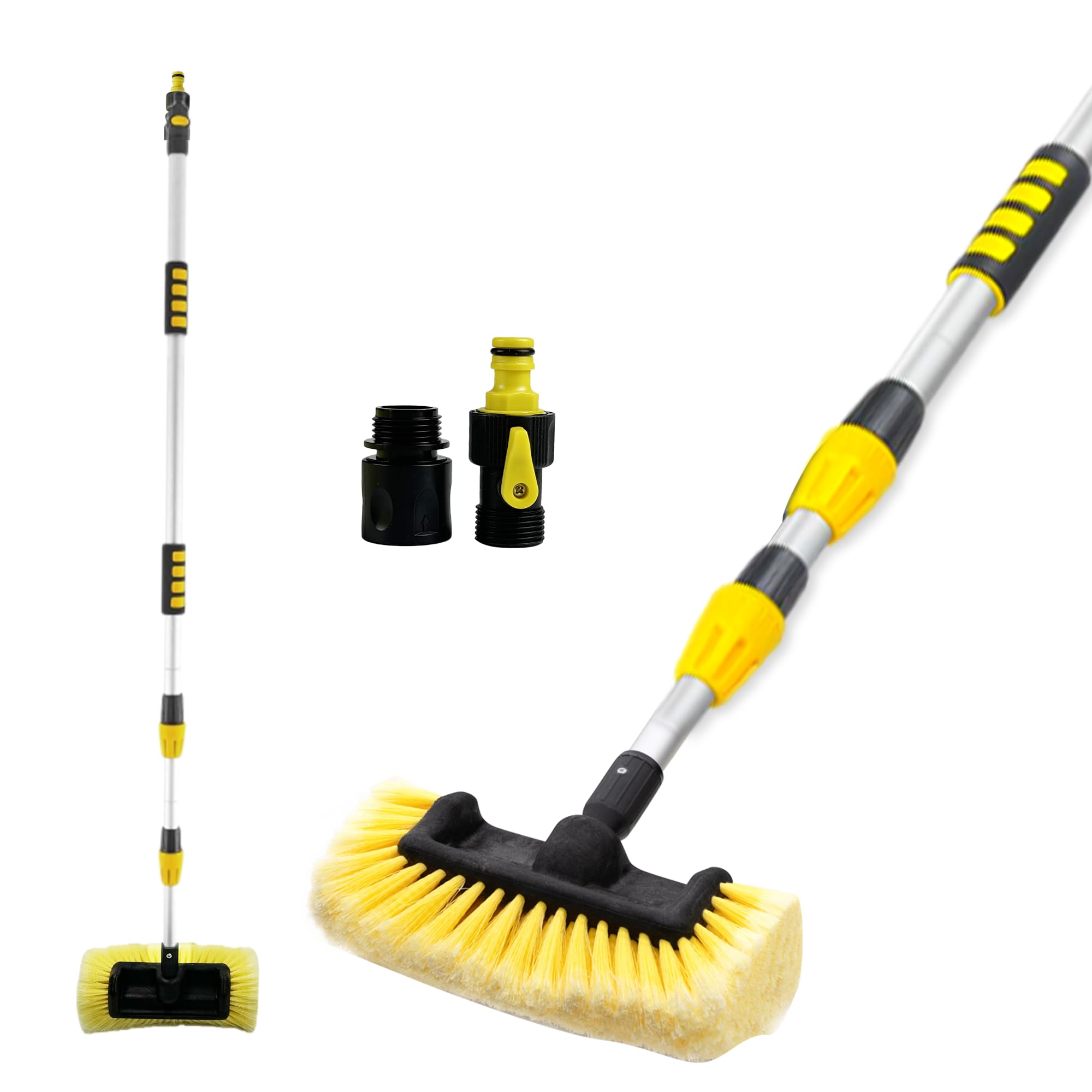 WESBRITE car wash brush with telescoping pole for extended reach.