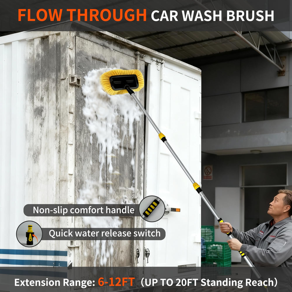 WESBRITE flow-through hose connection for direct water cleaning.
