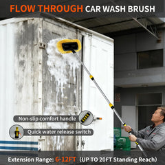 WESBRITE flow-through hose connection for direct water cleaning.