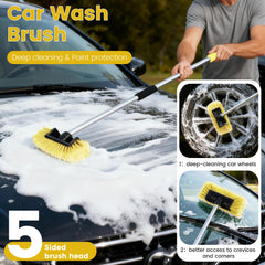WESBRITE soft bristle cleaning brush cleans without scratching delicate paint.