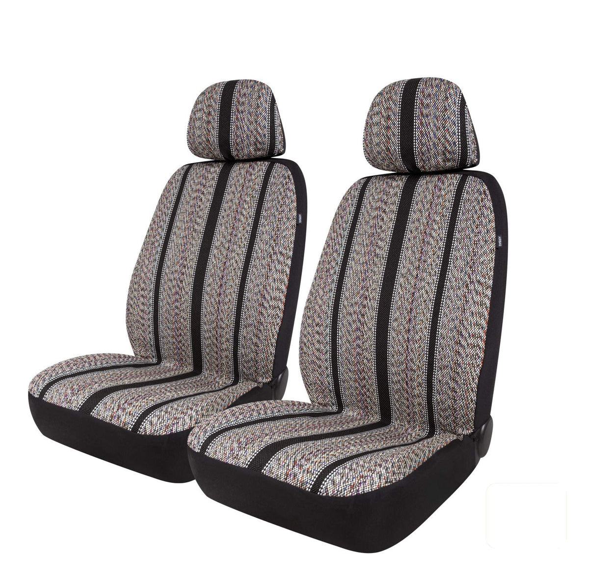 West Coast Auto Baja blanket bucket seat cover front view showing refreshed interior