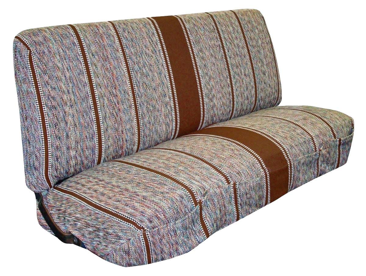 West Coast Auto Baja saddle blanket seat cover on a full-size bench protects against wear.