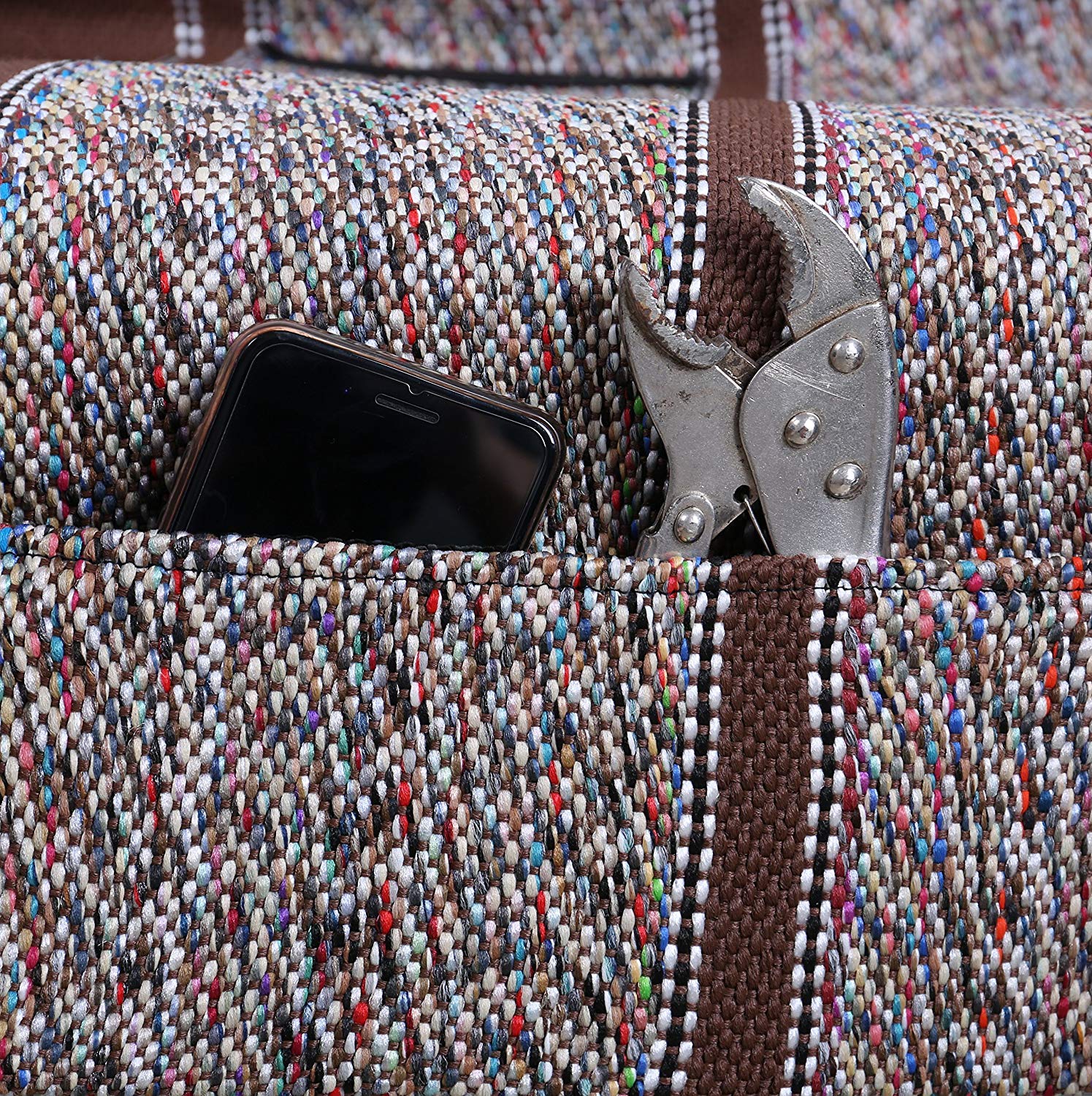 West Coast Auto Baja seat cover heavy-duty weave resists wear.