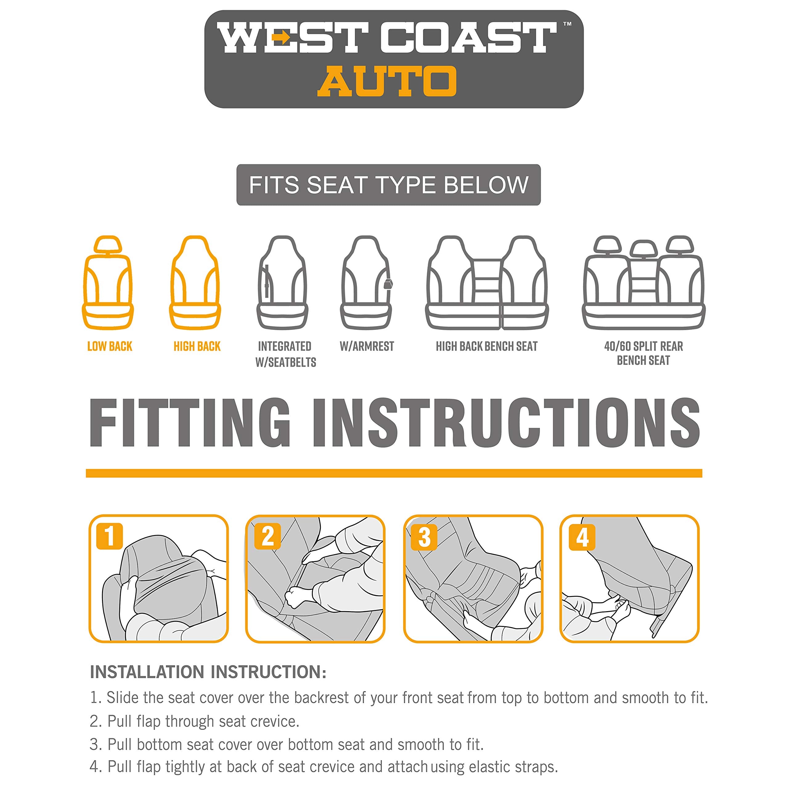 West Coast Auto double-stitched finish for extra durability.