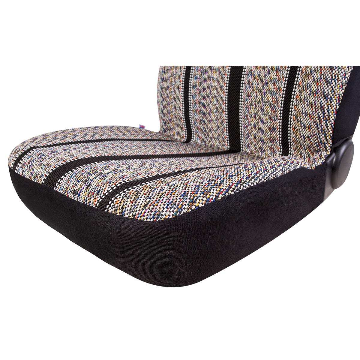 West Coast Auto universal-fit seat cover with adjustable straps in use.