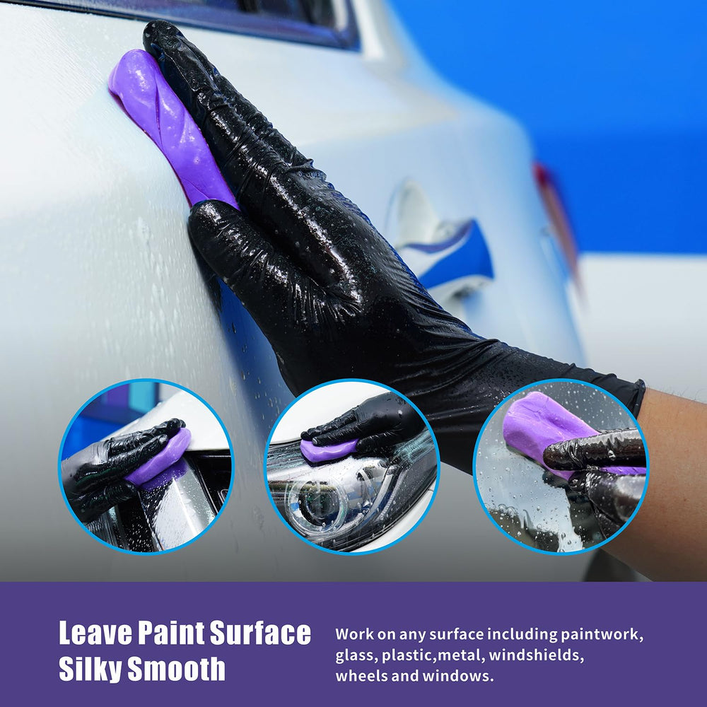 WEST HORSE clay bar application on painted surfaces safely preps for polishing.