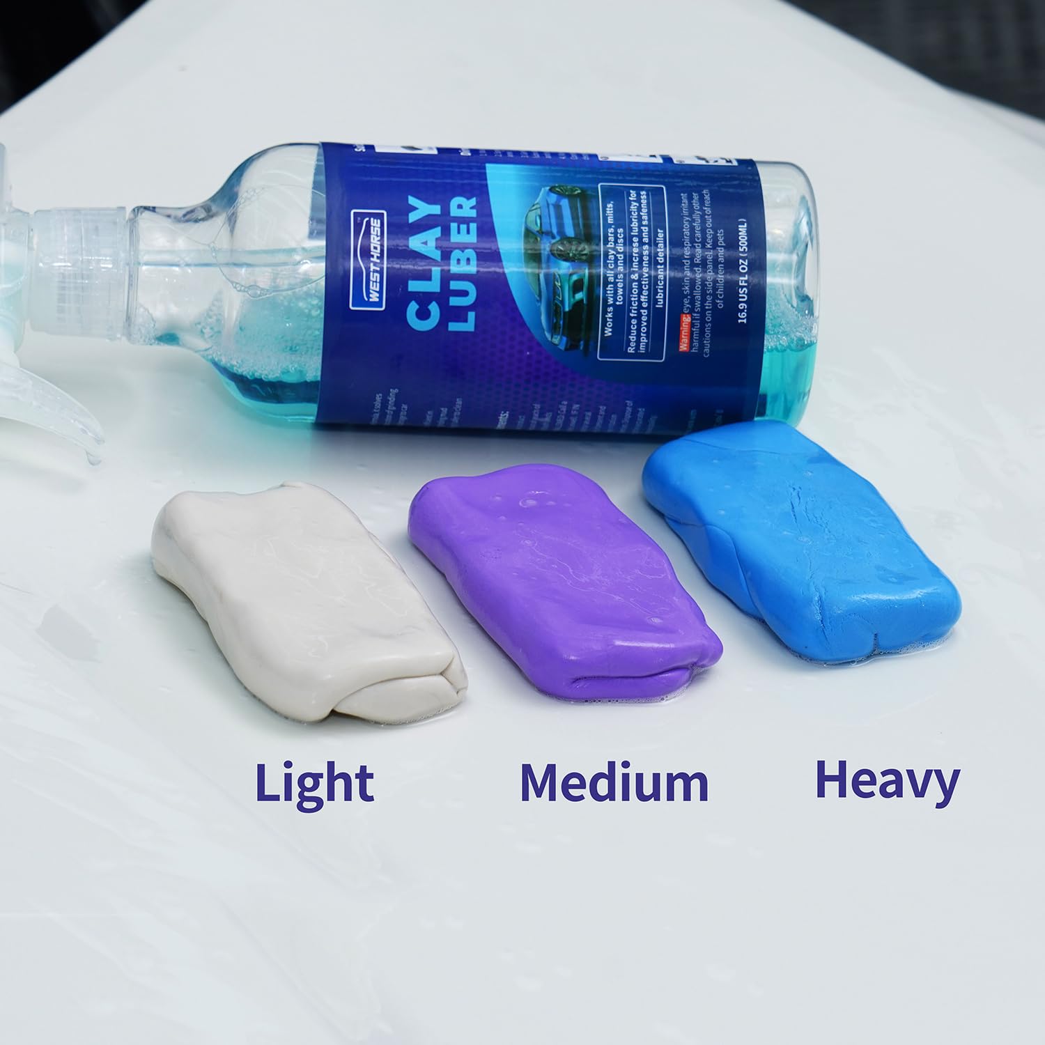 WEST HORSE clay bar leaves silky-smooth paint finish after use.