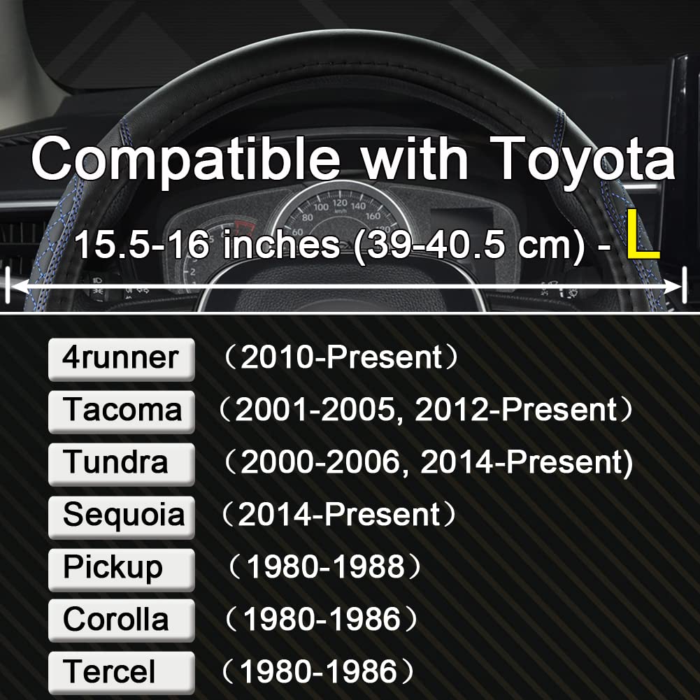 West Llama Toyota fit 15.5-16 inch steering wheel cover protects leather and improves control