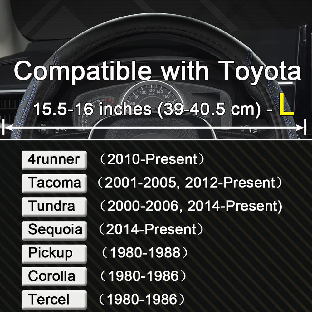 West Llama Toyota fit 15.5-16 inch steering wheel cover protects leather and improves control