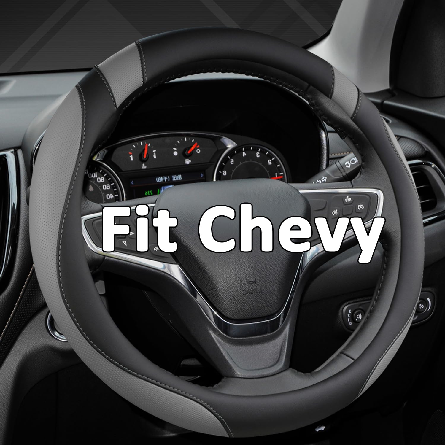 West Llama custom-fit steering wheel cover for Chevy Silverado improves grip and control