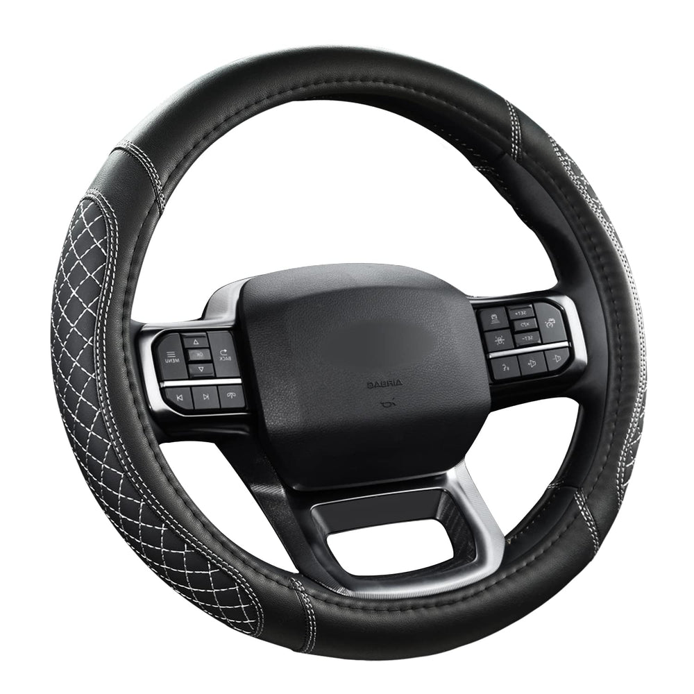 West Llama easy-install steering wheel cover fits without tools for quick upgrade.