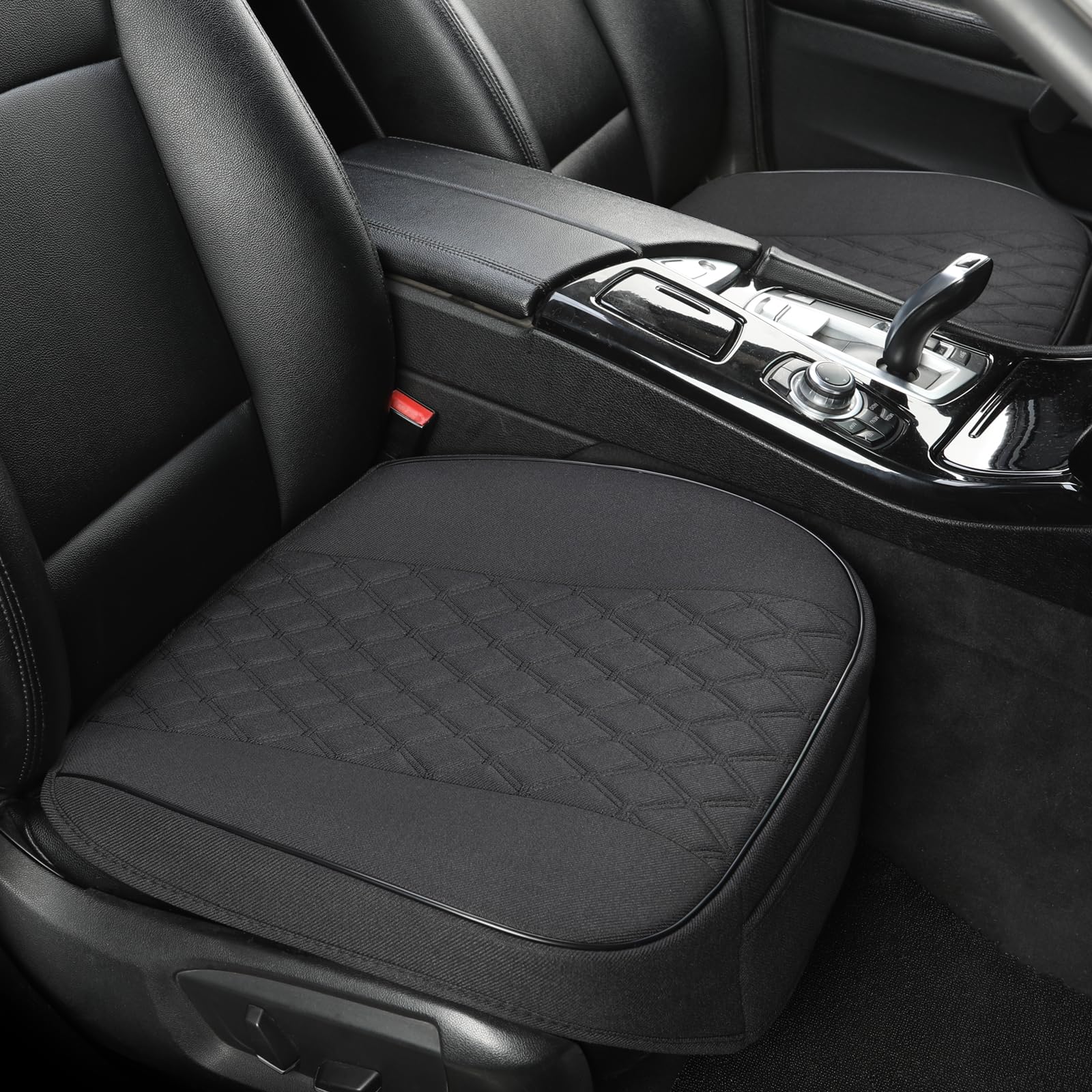 West Llama diamond-pattern black seat cover adds style and protection.