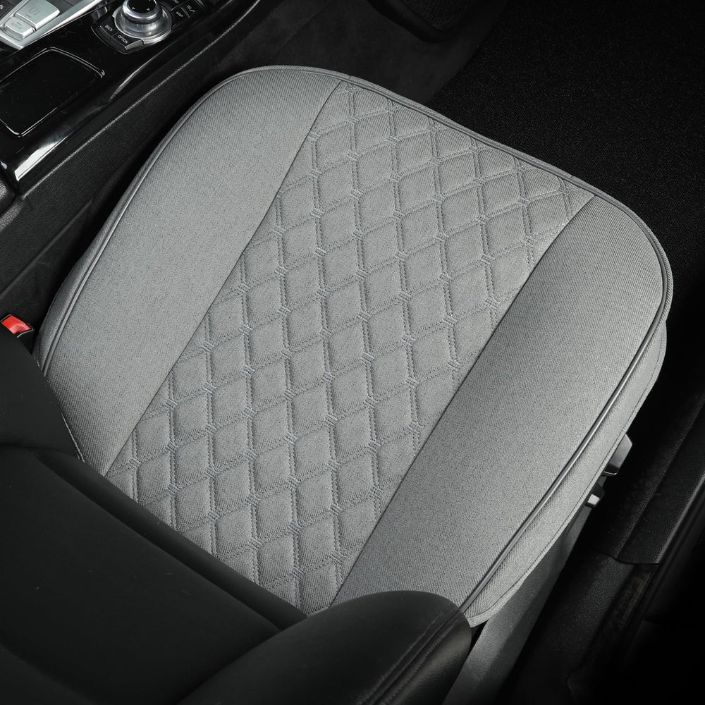 West Llama wrap-around bottom seat cover in gray with diamond pattern