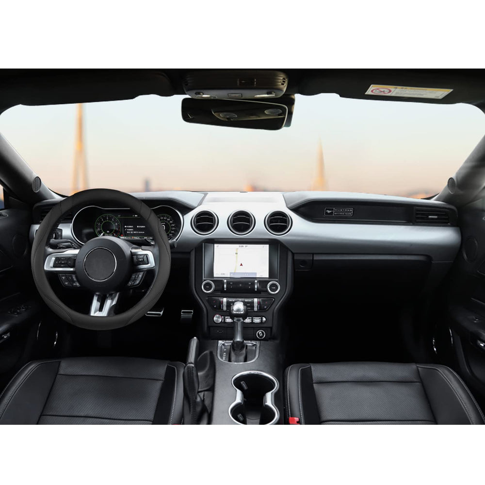 West Llama steering wheel cover for Ford Transit; durable leather and easy maintenance.