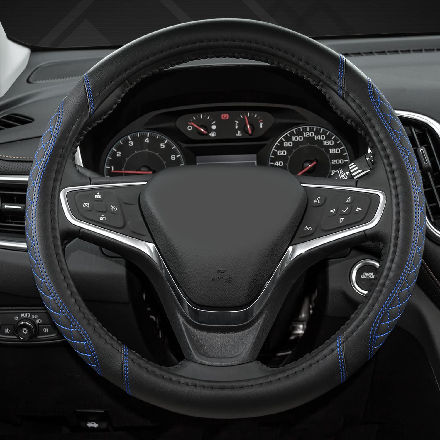 West Llama black-blue diamond cover on Tahoe 15-inch wheel, protective and stylish.