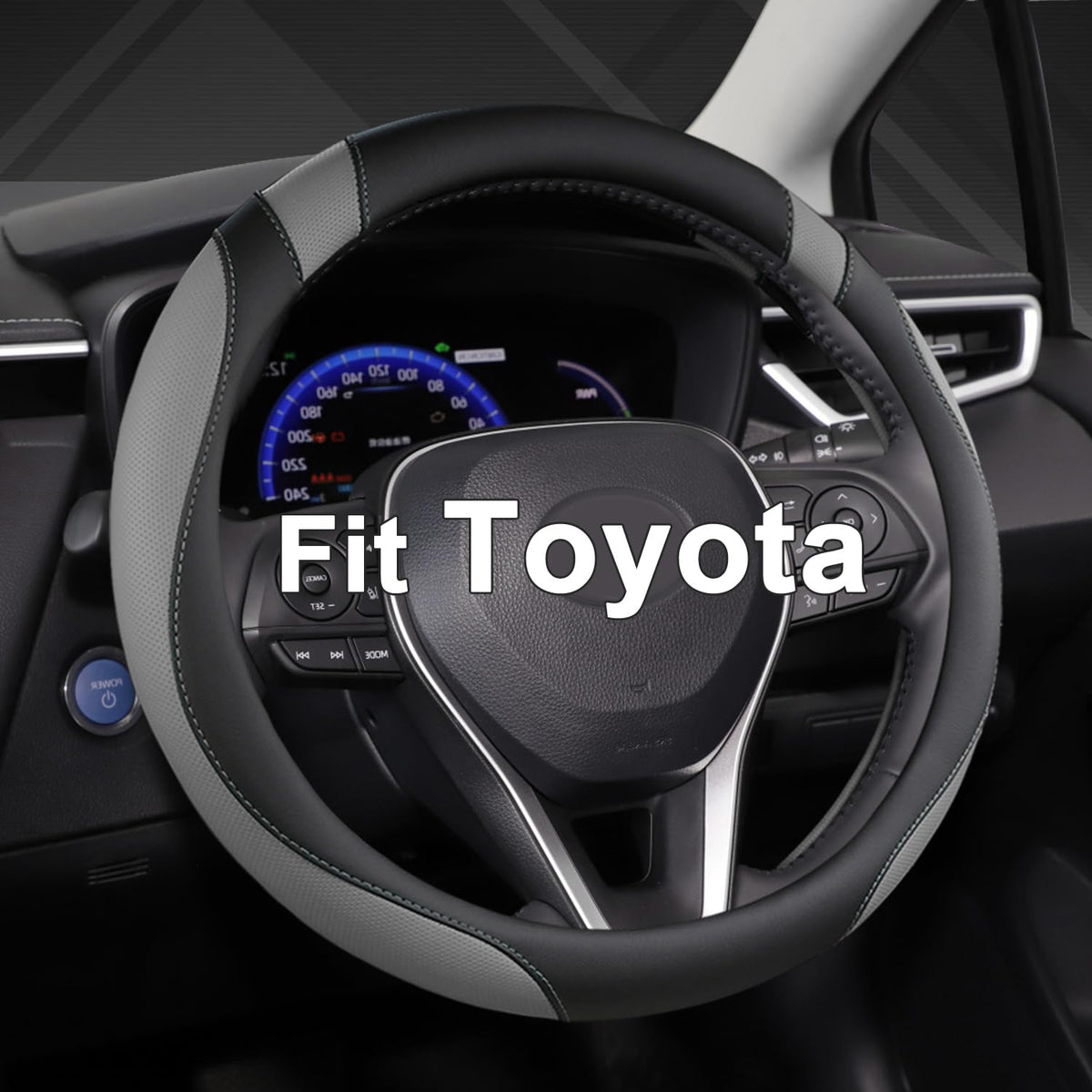 West Llama steering wheel cover on Rav4 shows a custom fit for a secure grip.