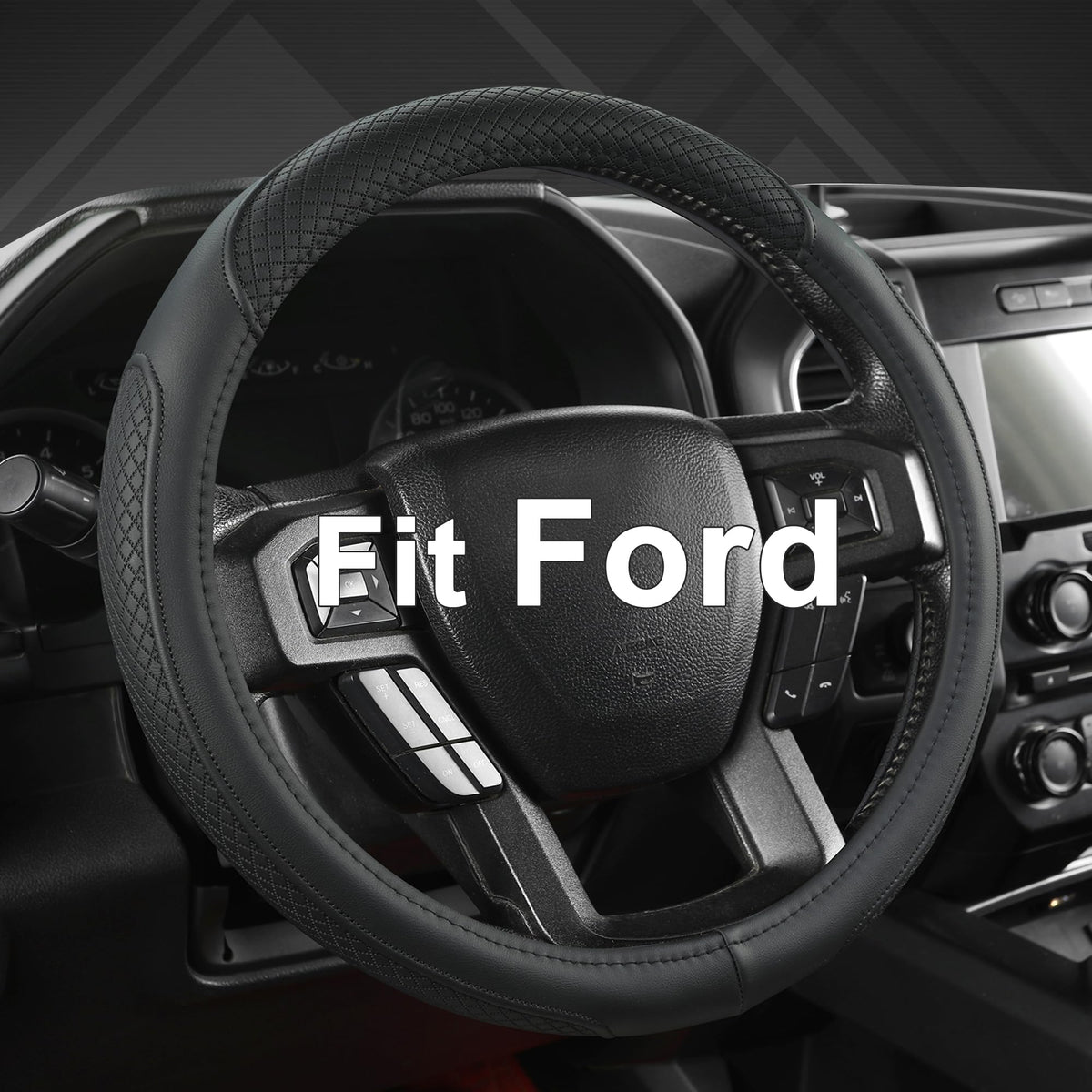 West Llama custom-fit steering cover for Ford Escape, improves grip.