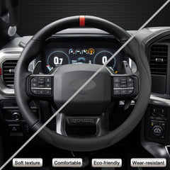 West Llama steering wheel cover for Ford F-350 highlighting comfort