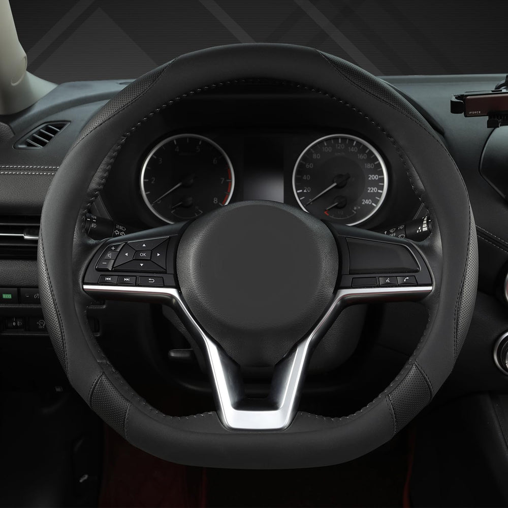 West Llama D-shape steering cover for Altima improves hand support