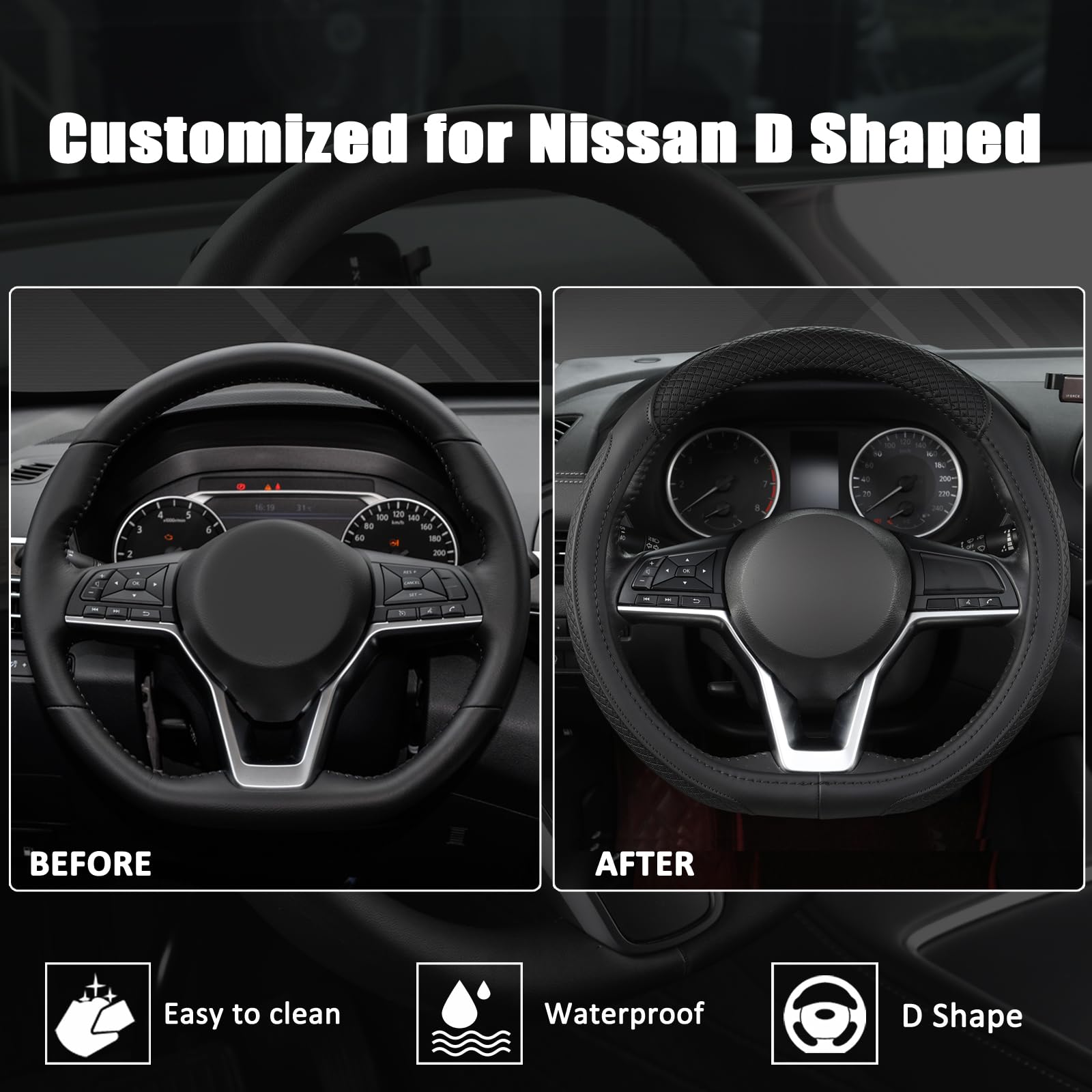 West Llama steering wheel cover provides protective layer against wear.
