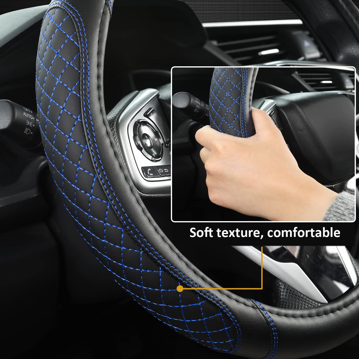 West Llama decorative steering wheel cover enhances interior aesthetics