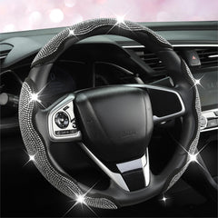 West Llama diamond-bling steering wheel cover adds interior sparkle and style.