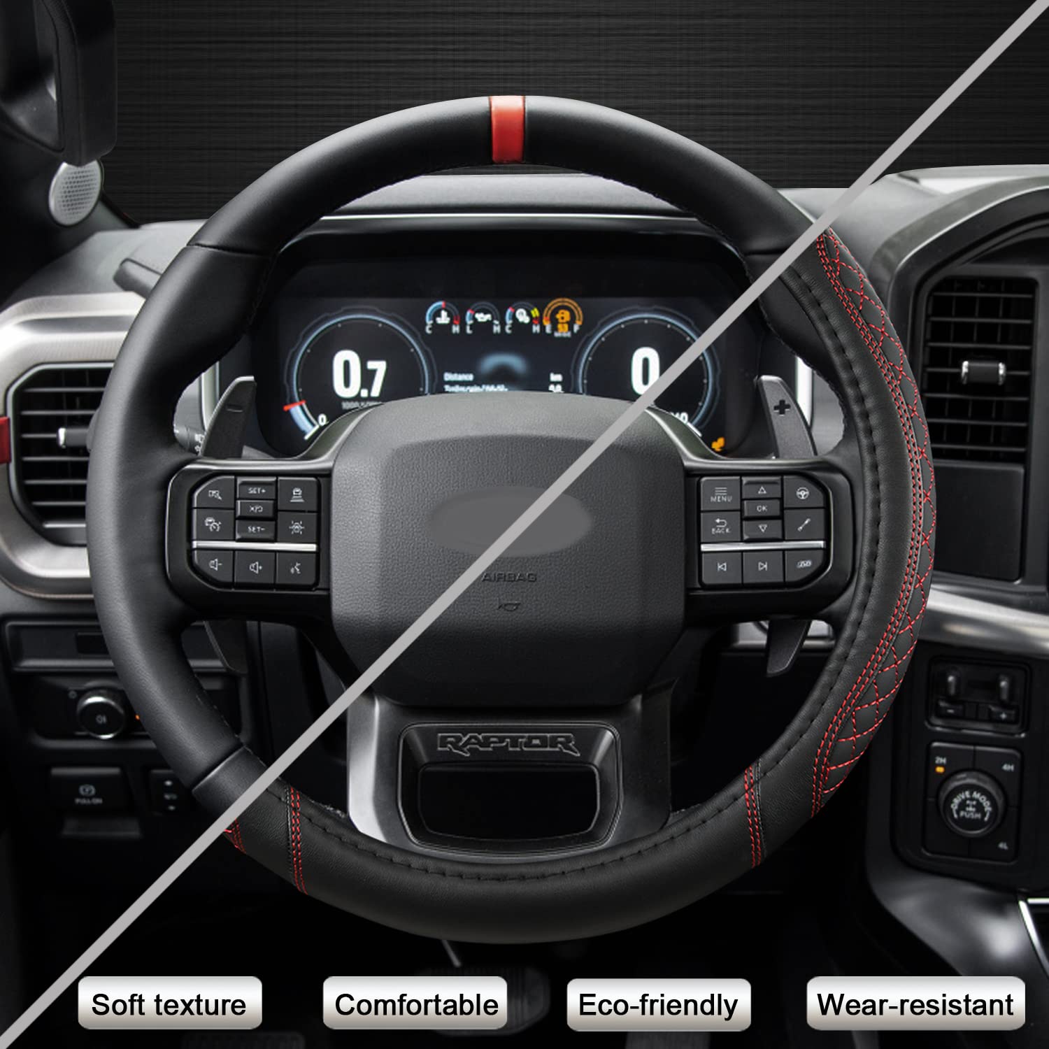 West Llama easy tool-free install, quick upgrade for worn or plain steering wheels.