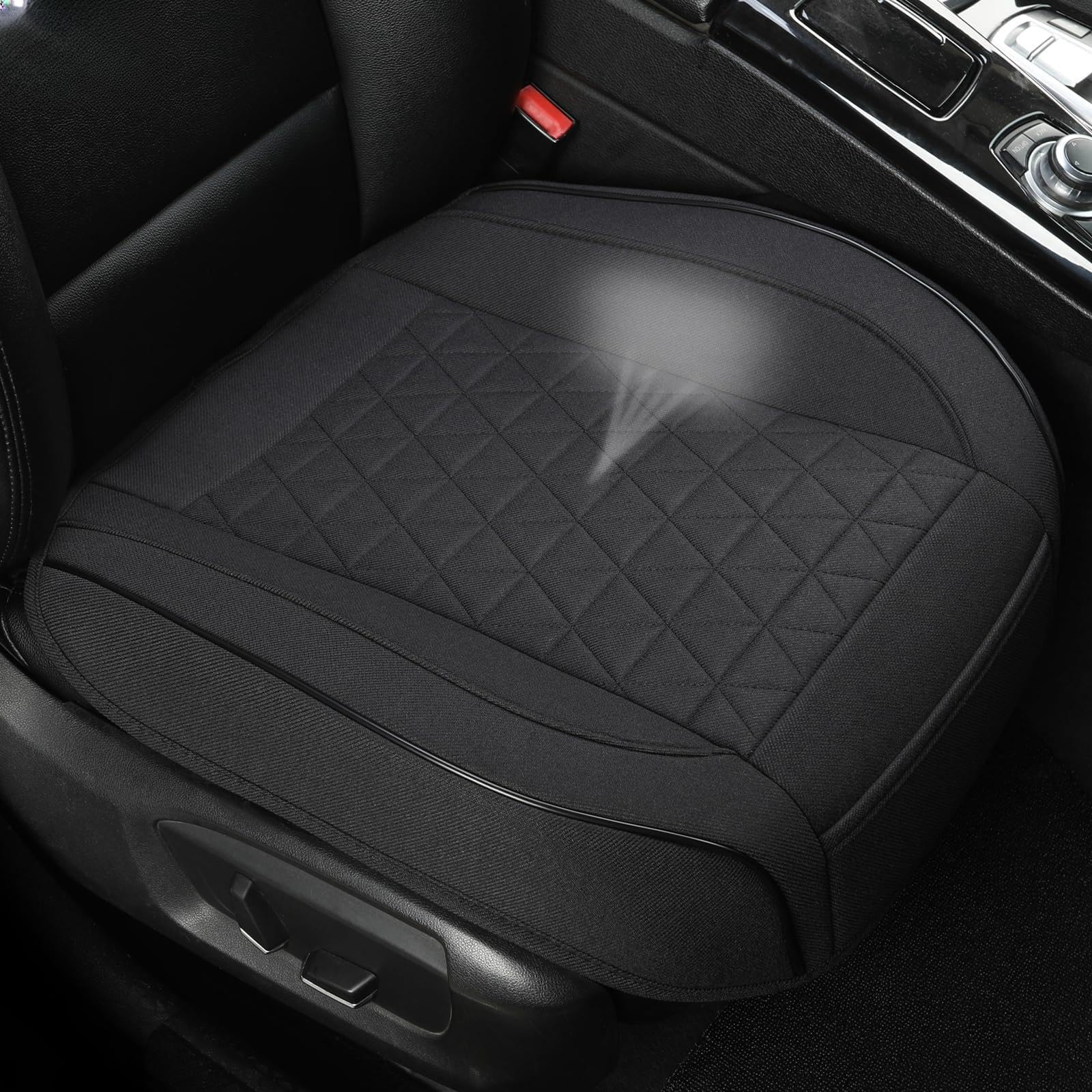 West Llama linen front seat cover showing universal fit for many cars and comfort