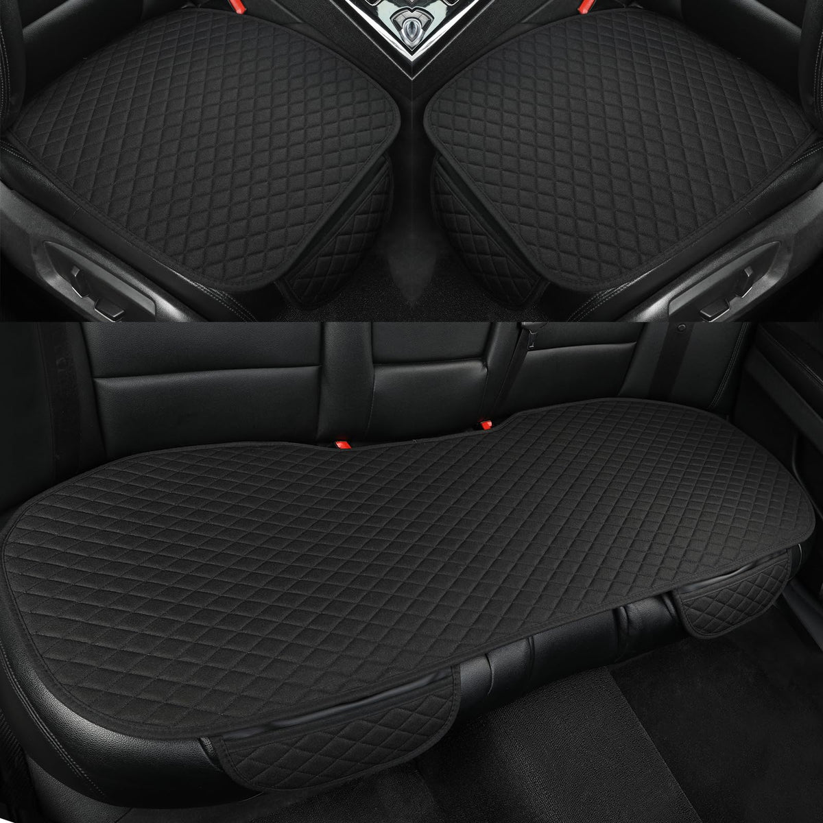 West Llama linen front seat covers protect seats with durable, soft fabric.