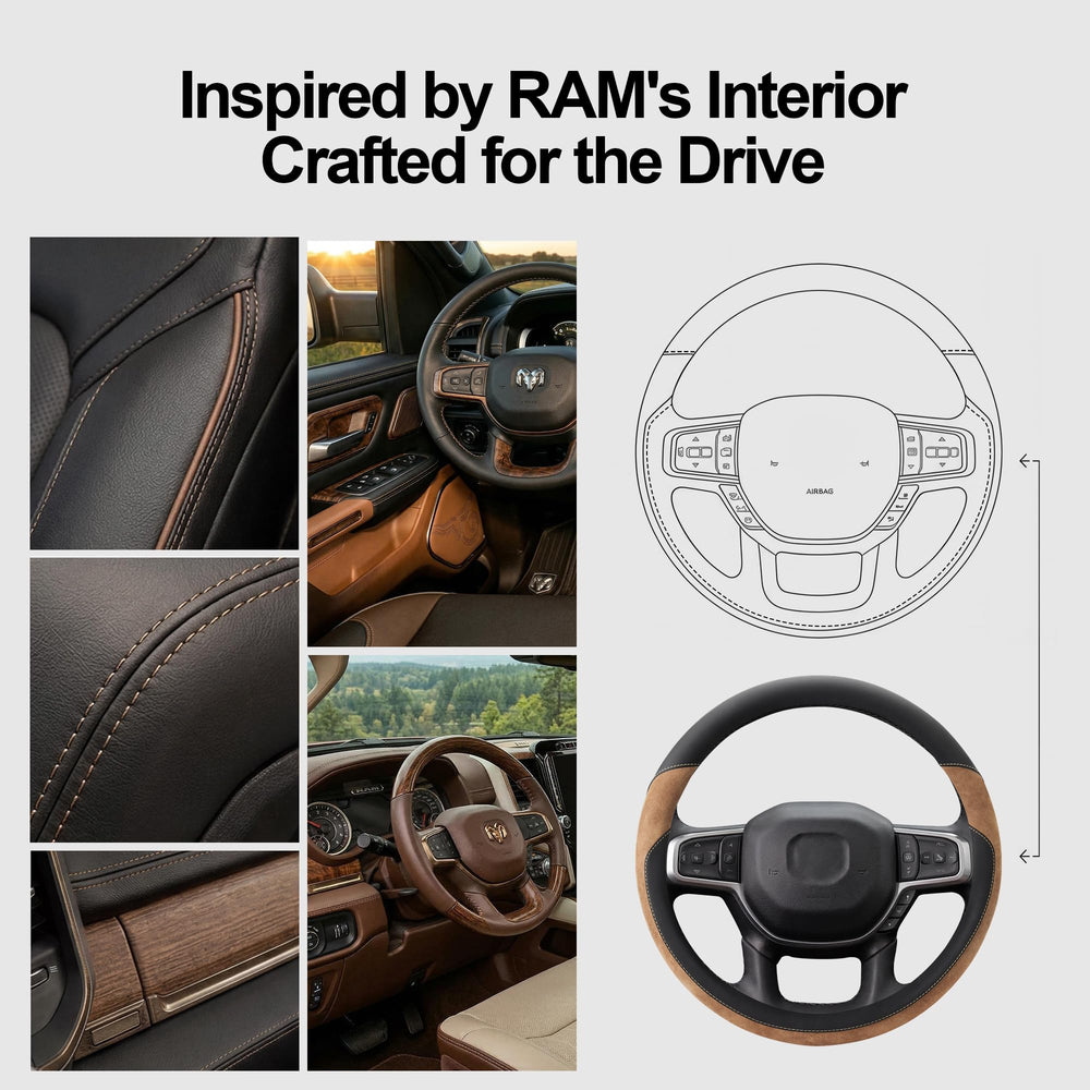 West Llama steering cover, side grip, improves control during daily driving