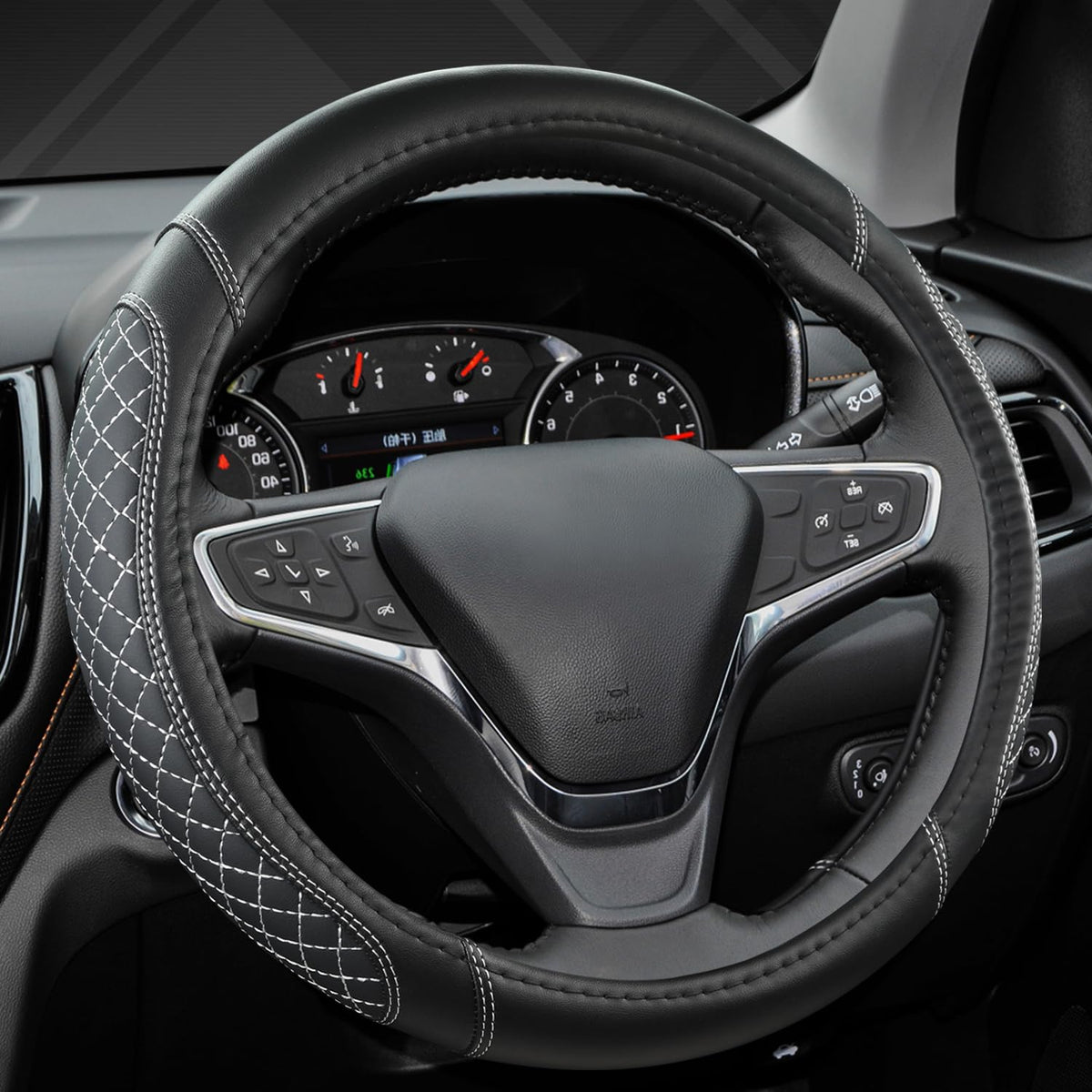 West Llama steering cover for Toyota Tacoma with diamond quilting boosts grip and interior style.