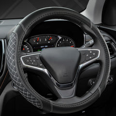 West Llama steering cover for Toyota Tacoma with diamond quilting boosts grip and interior style.